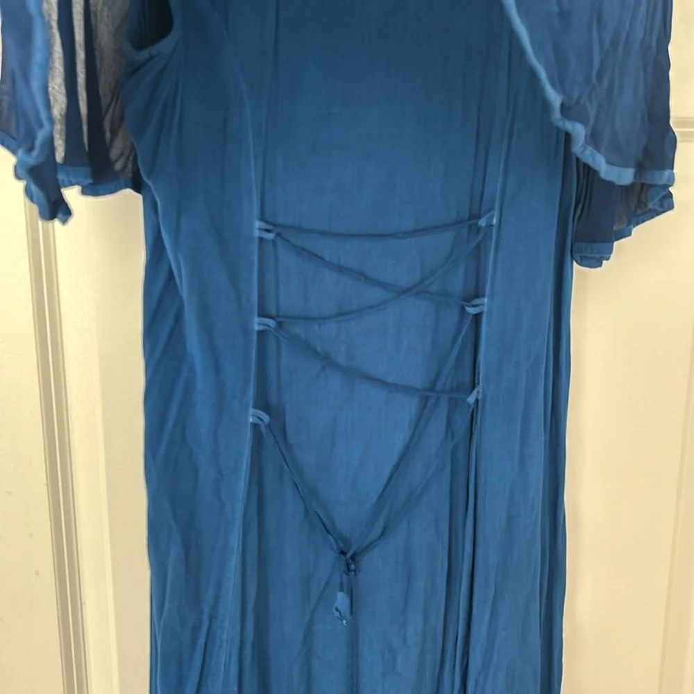Holy Clothing Juliette Maxi Dress in Blue Divine (Med Tall) - Picture 6 of 6